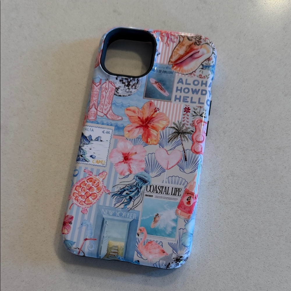 Blue Floral Coastal Life Phone Case - iPhone 13 MagSafe